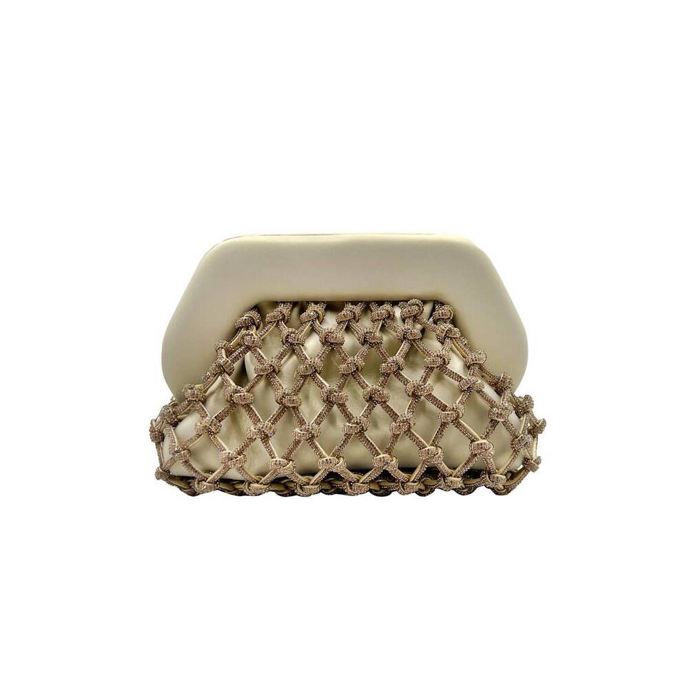 NEW THEMOIRÈ women's tia knots strass bag in gold